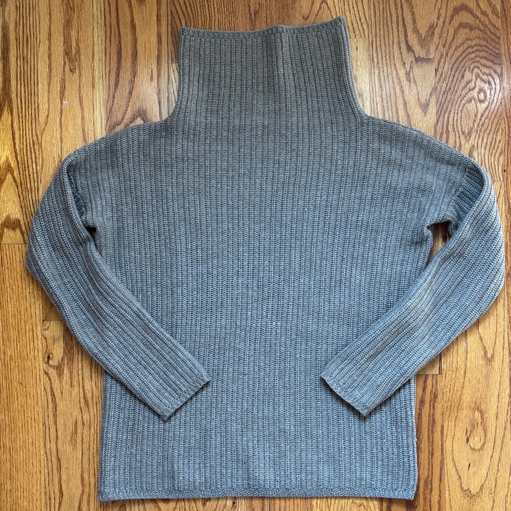 Lela Rose Wool Cashmere Silk‎ Brown Tan Turtleneck Sweater Women’s size Small